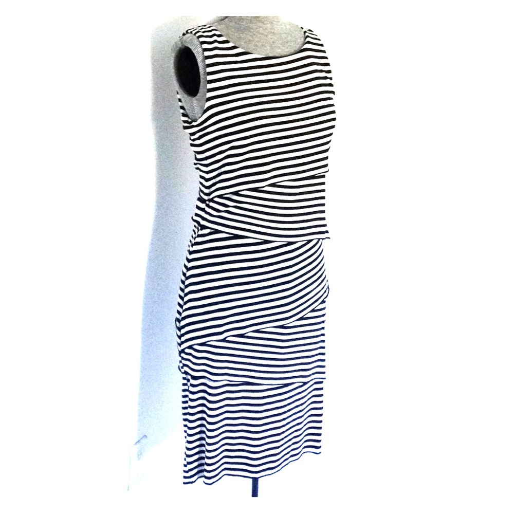 M Stripe Jersey Tank Dress Layered Cool & Comfy